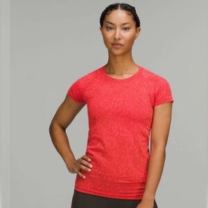 Lululemon Swiftly Tech Short Sleeve- Covered Camo Red Rock/Flare